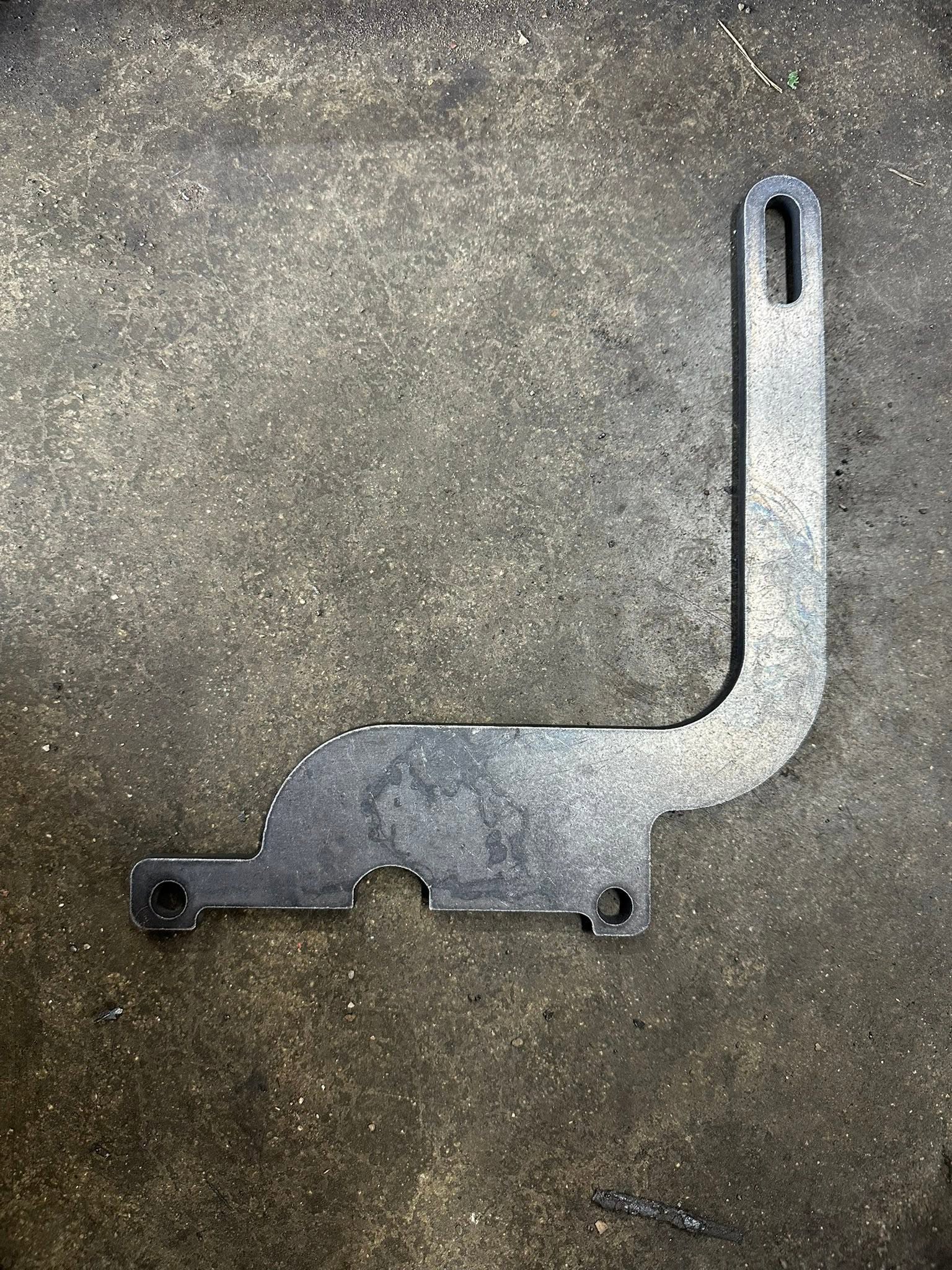 Custom plasma cut L-shaped mounting bracket
